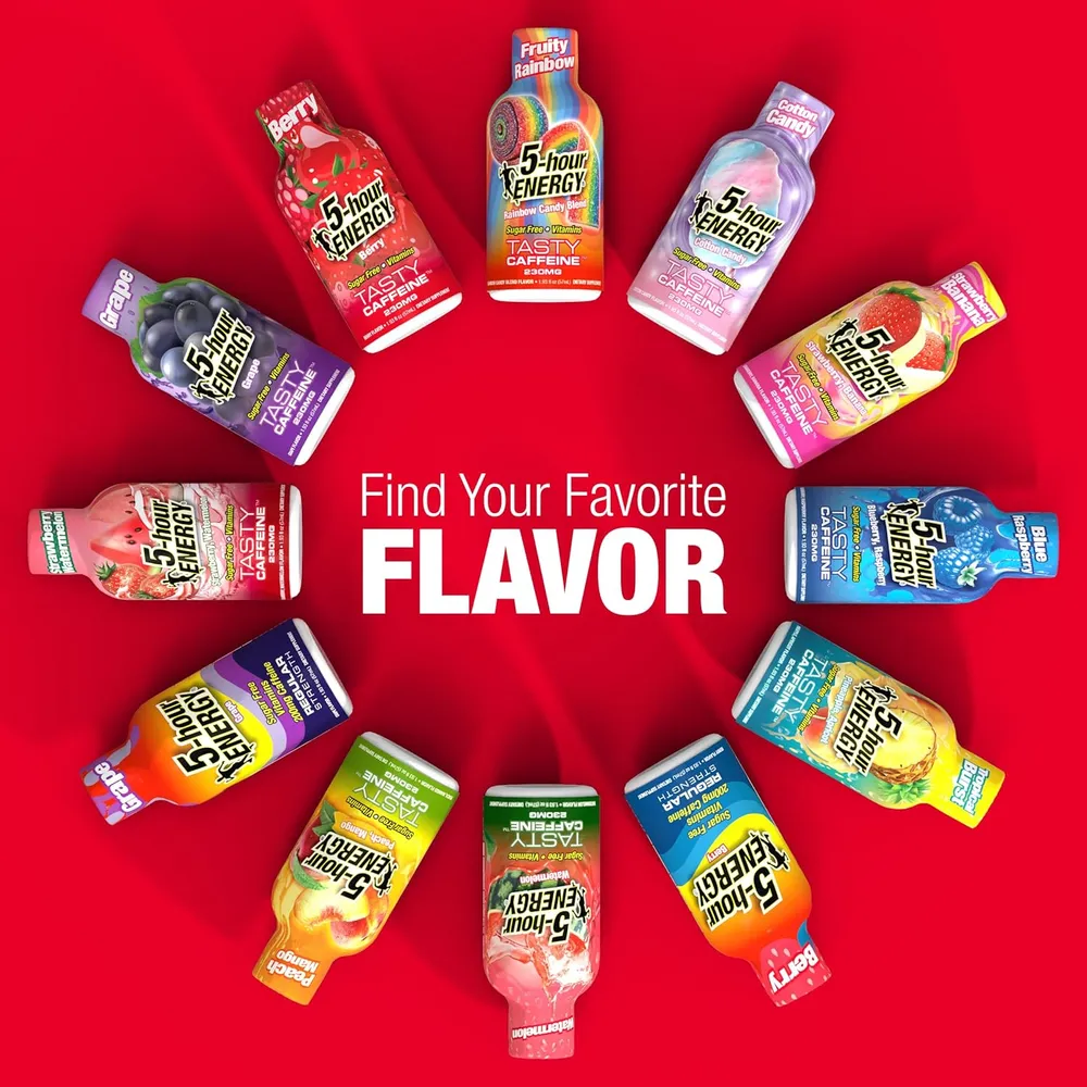 5-Hour Energy Extra Strength flavor variety lineup