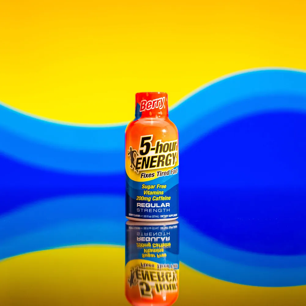 5-Hour Energy Berry flavor regular strength shot bottle