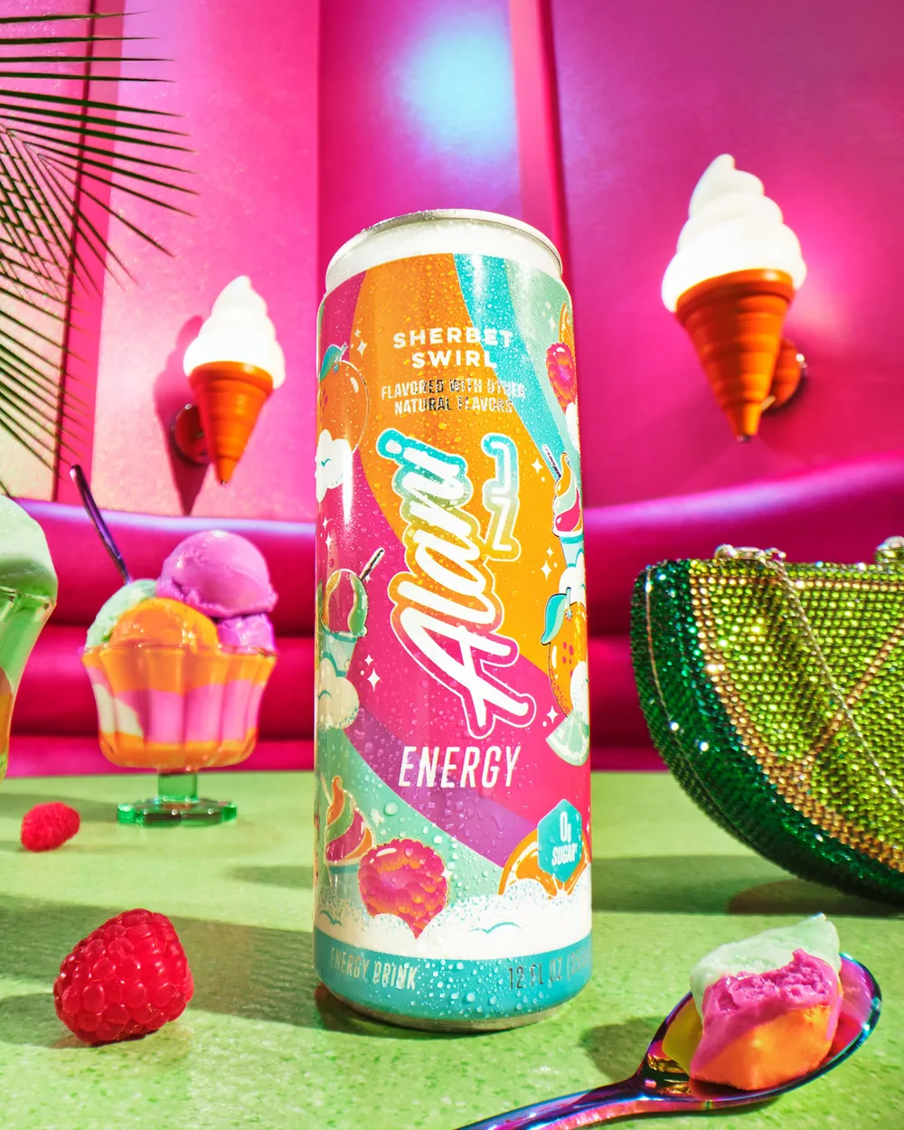 Alani Nu Energy Drink Sherbet Swirl can