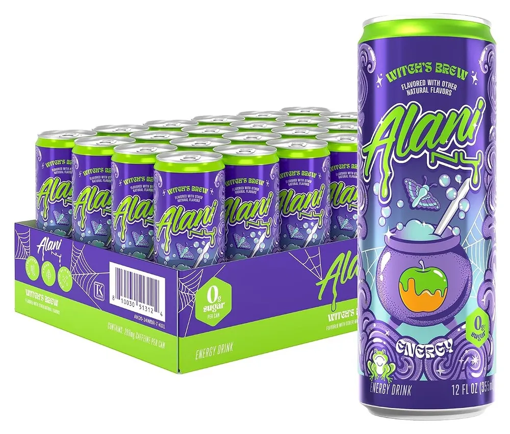 Alani Nu Brings Back Witch's Brew for Fall alani nu energy drink witchs brew case can