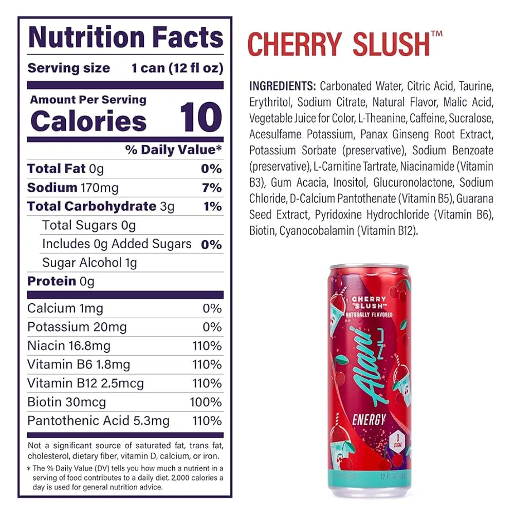 Alani Nu Cherry Slush Energy Drink can