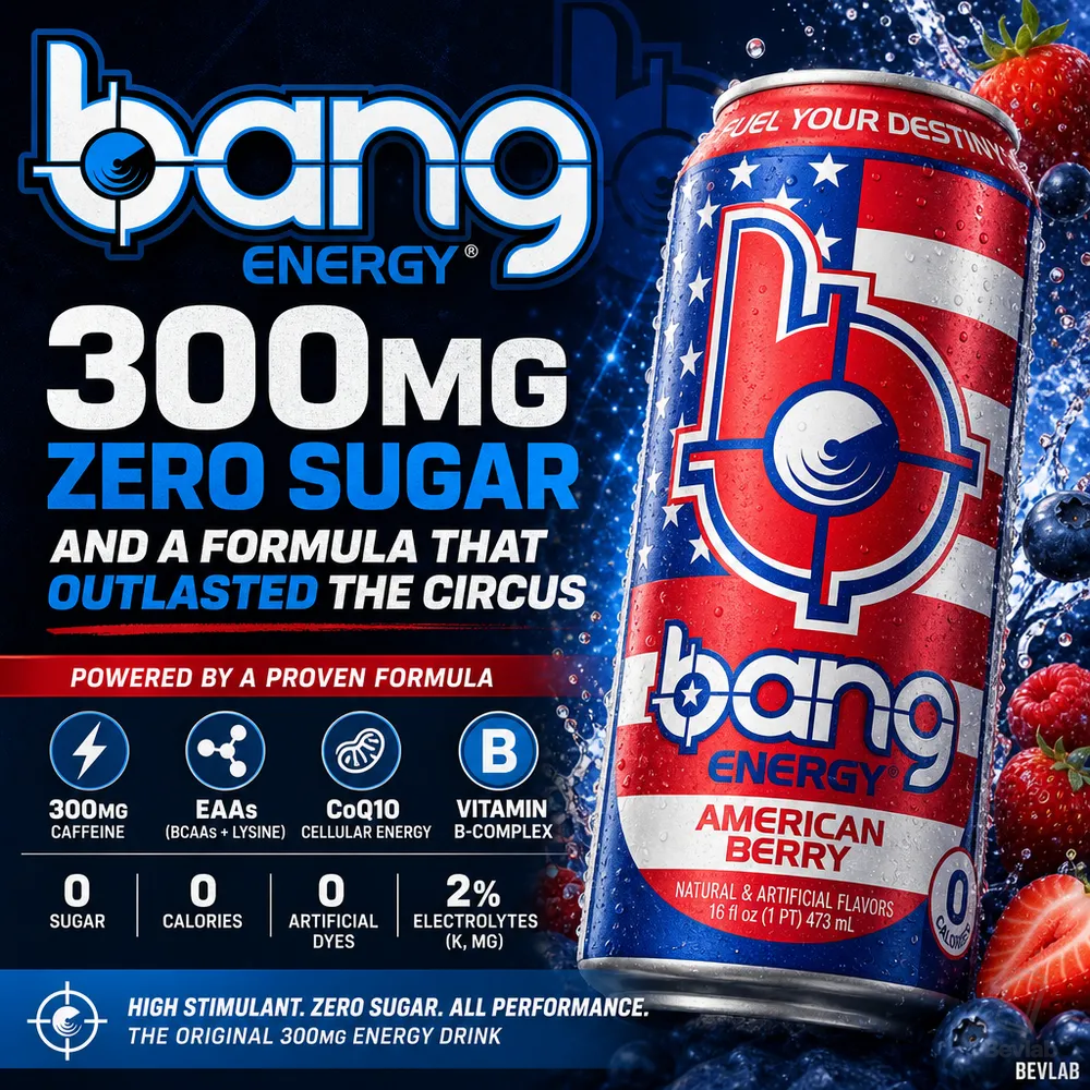 Bang Energy 300mg zero-sugar energy drink can