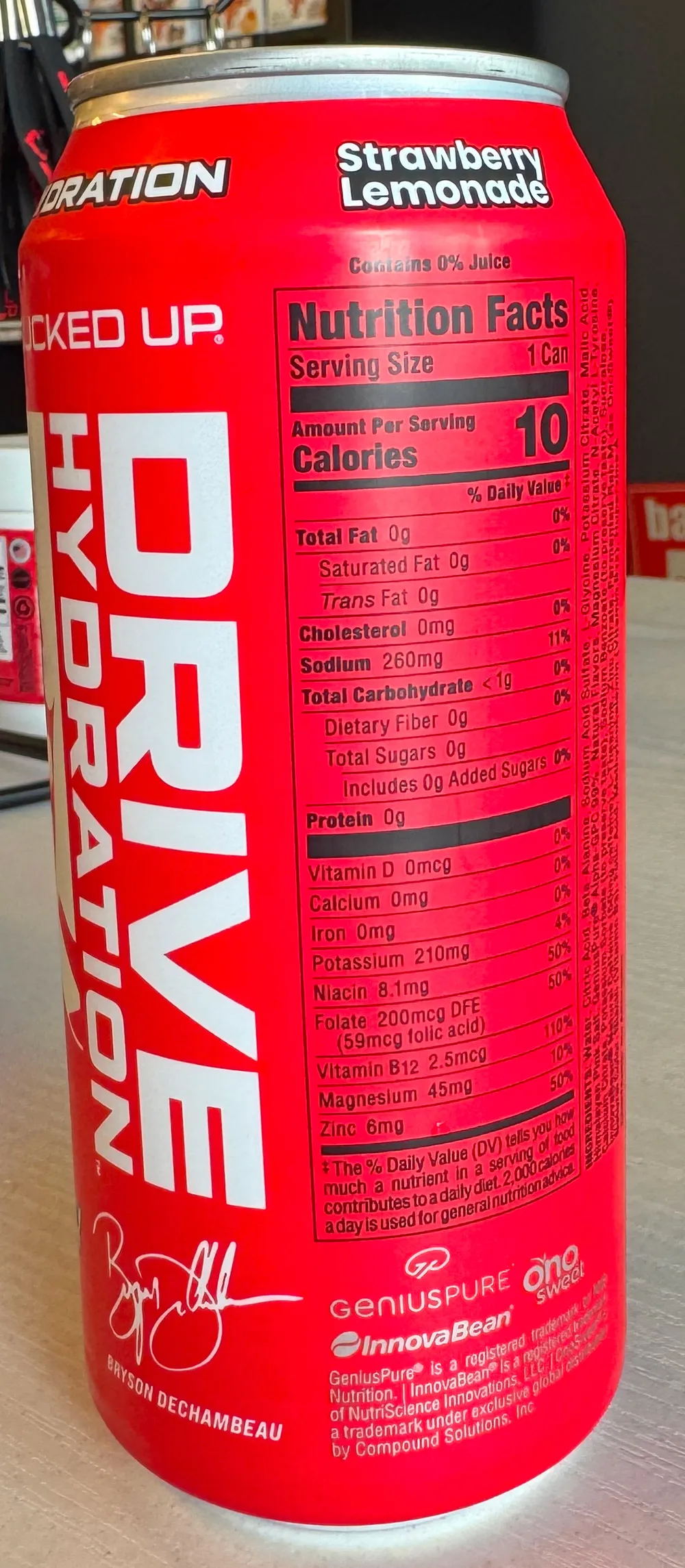 Bucked Up Drive Hydration Ingredients