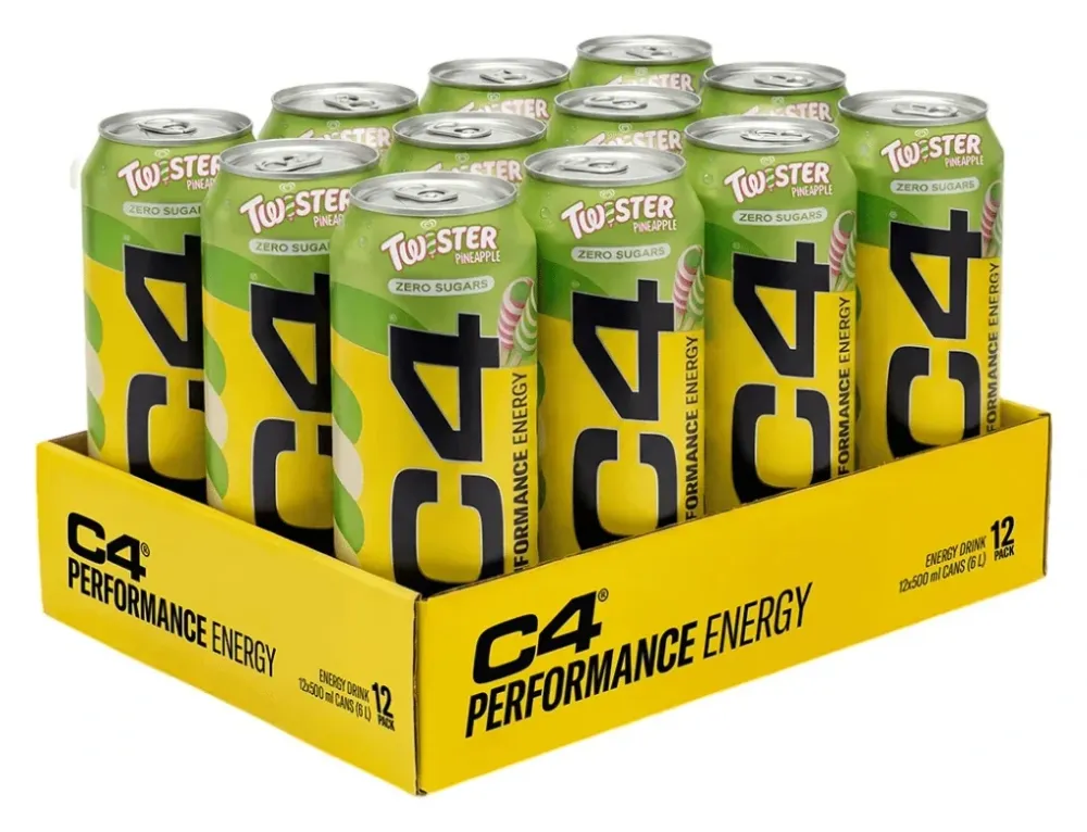 C4 Performance Energy Drops Twister Pineapple in Europe c4 twister pineapple 12pack