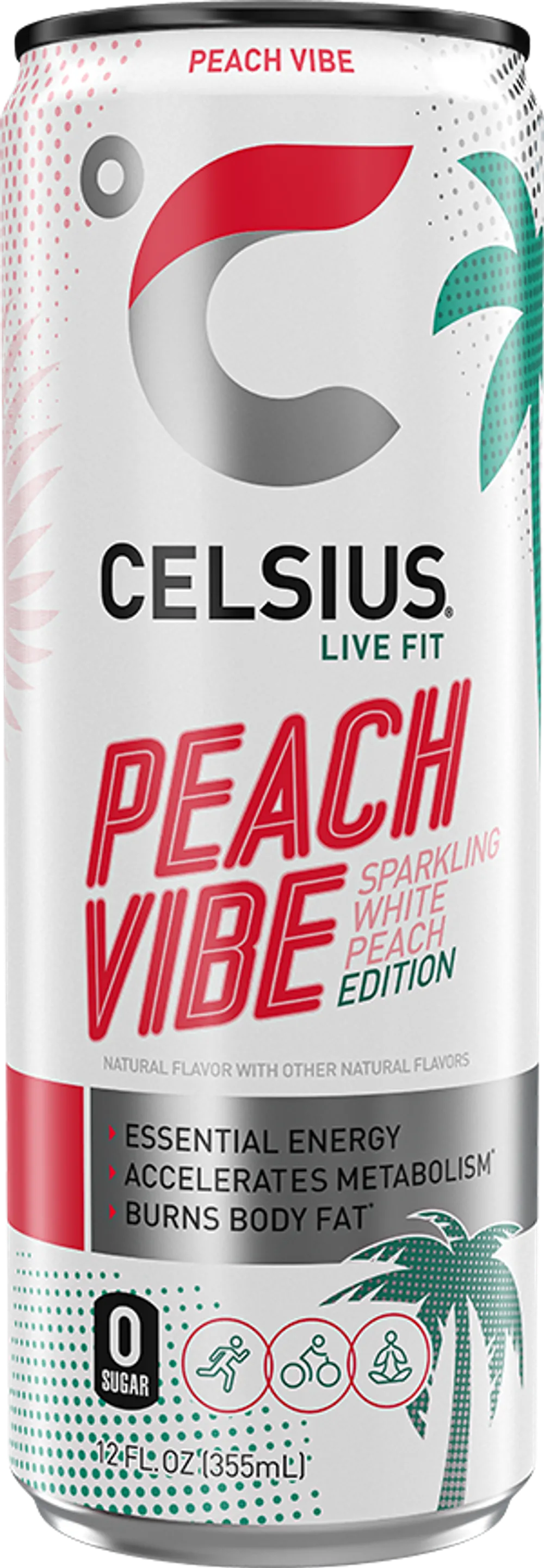 Celsius Energy Drink Peach Vibe can