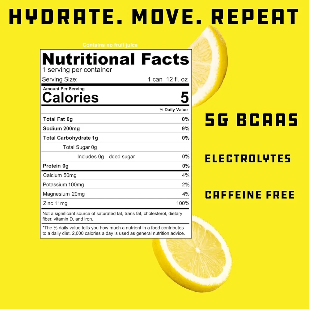 Cutler Amino5 can highlighting 5g BCAA content