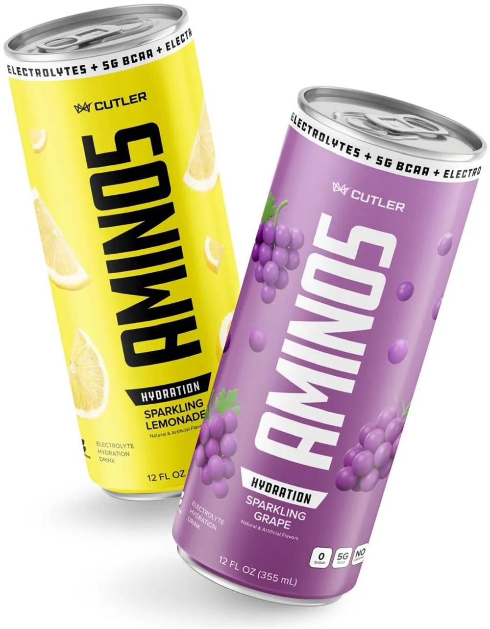 Cutler Amino5 cans in multiple flavors