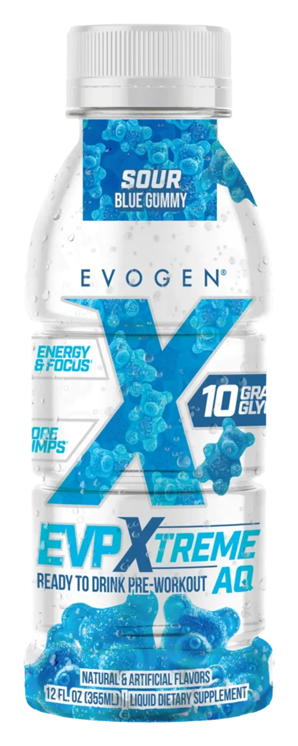 evogen evp xtreme aq rtd sour blue gummy can front