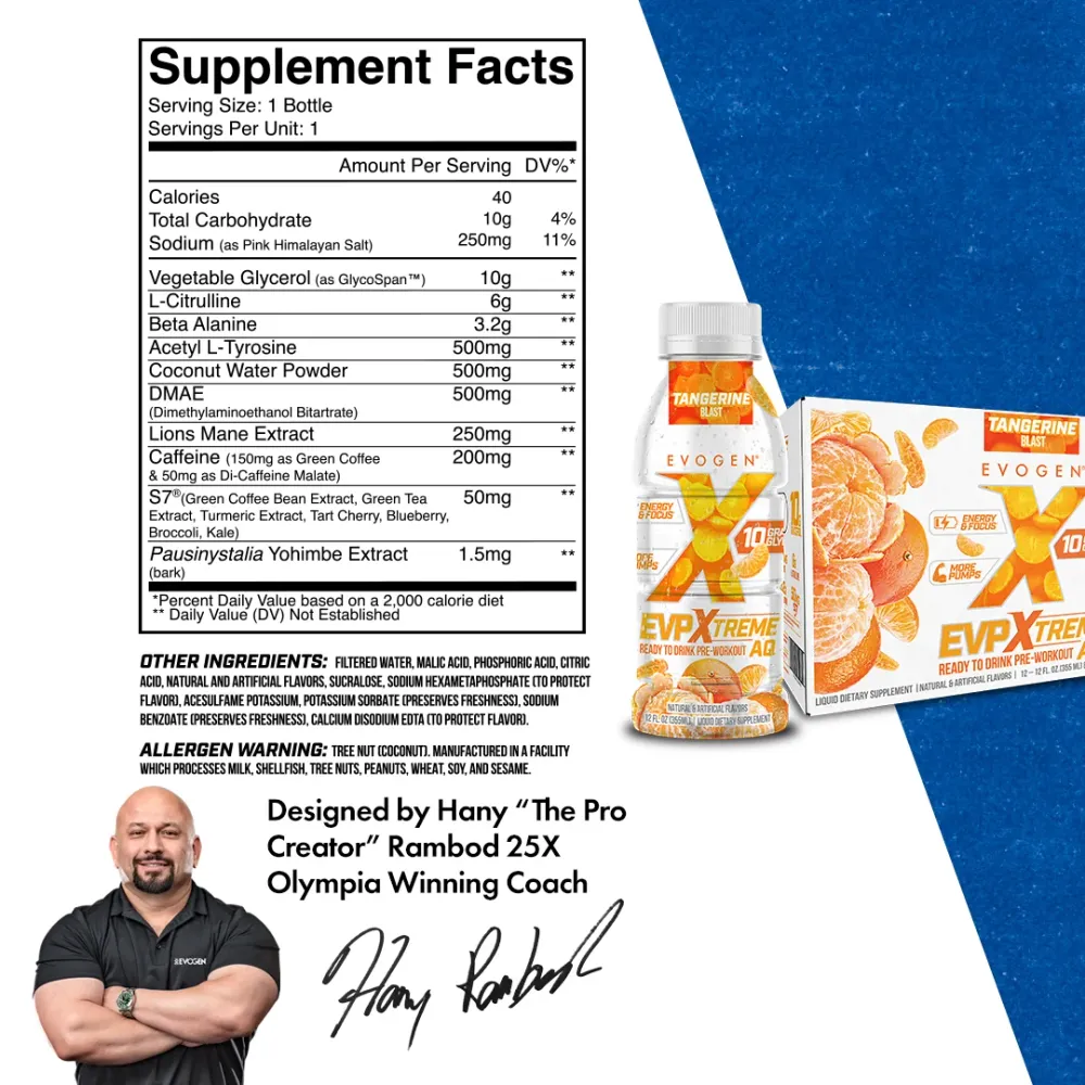 evogen evp xtreme aq rtd tangerine blast ingredients 2