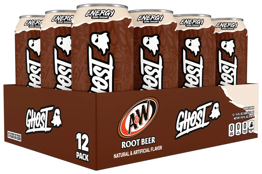Ghost Energy A W Root Beer Case