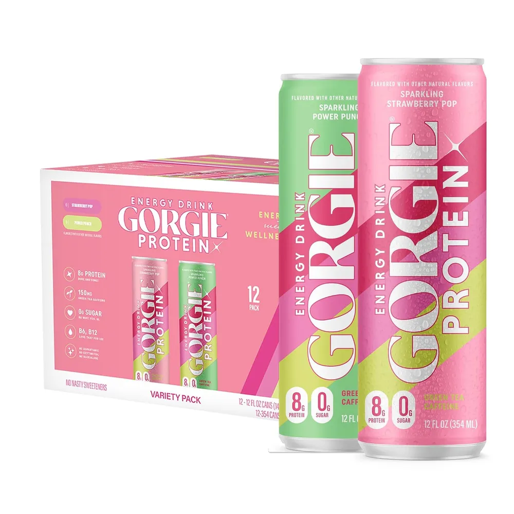 gorgie protein energy drink variety pack front