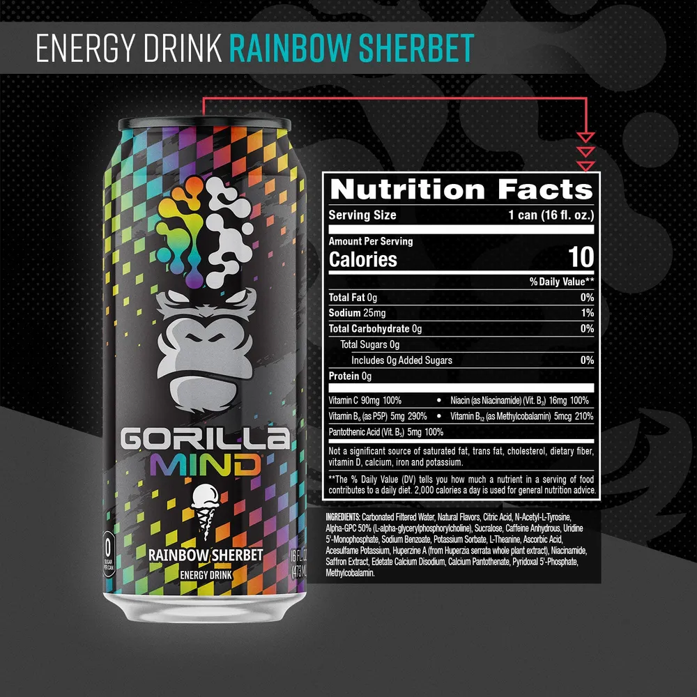 Gorilla Mind Energy Drink Ingredients