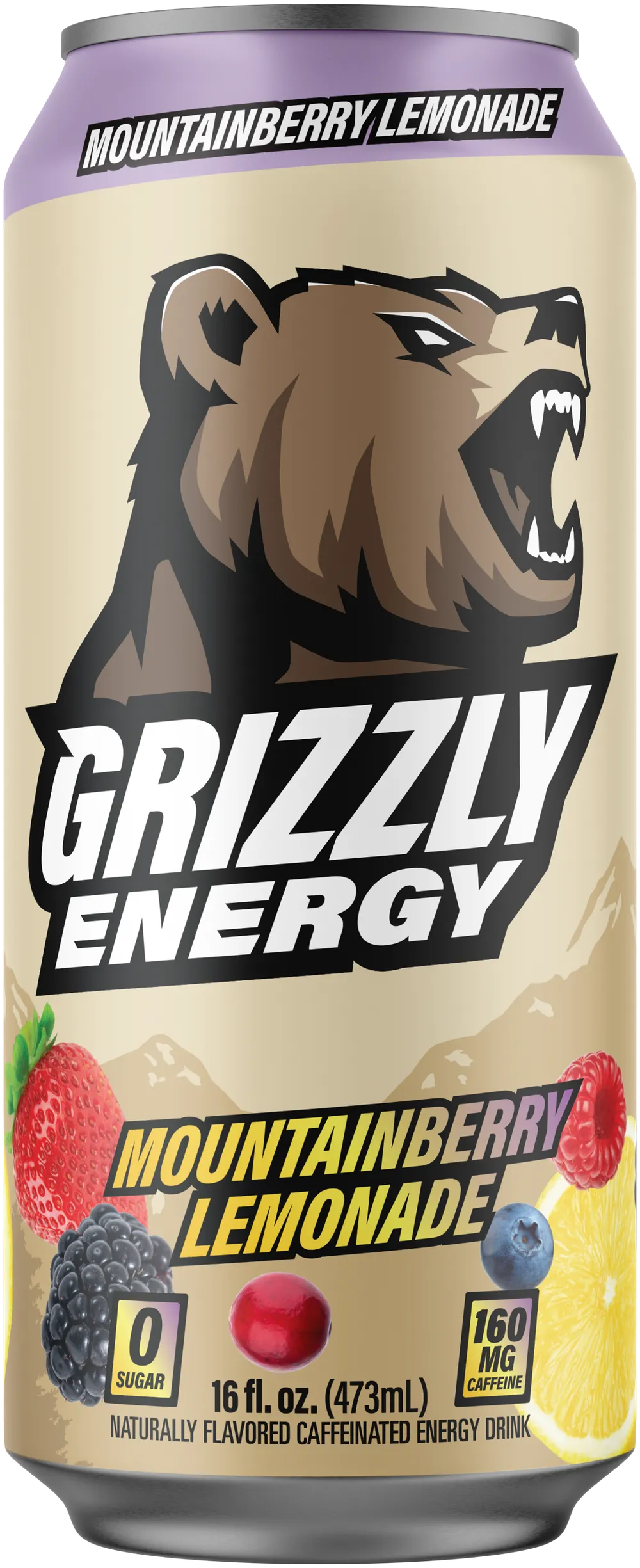 Grizzly Energy Mountainberry Lemonade can
