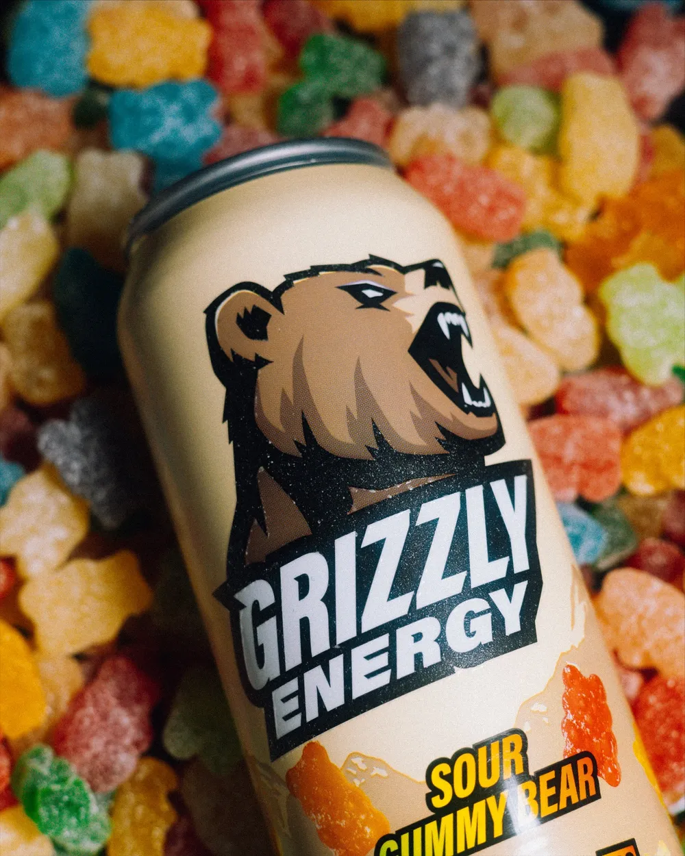 Grizzly Energy Sour Gummy Bear flavor can