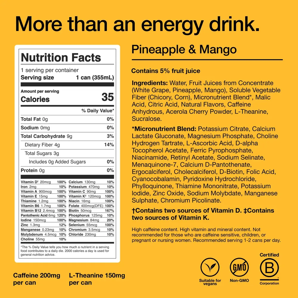 Huel Energy Plus Ingredients
