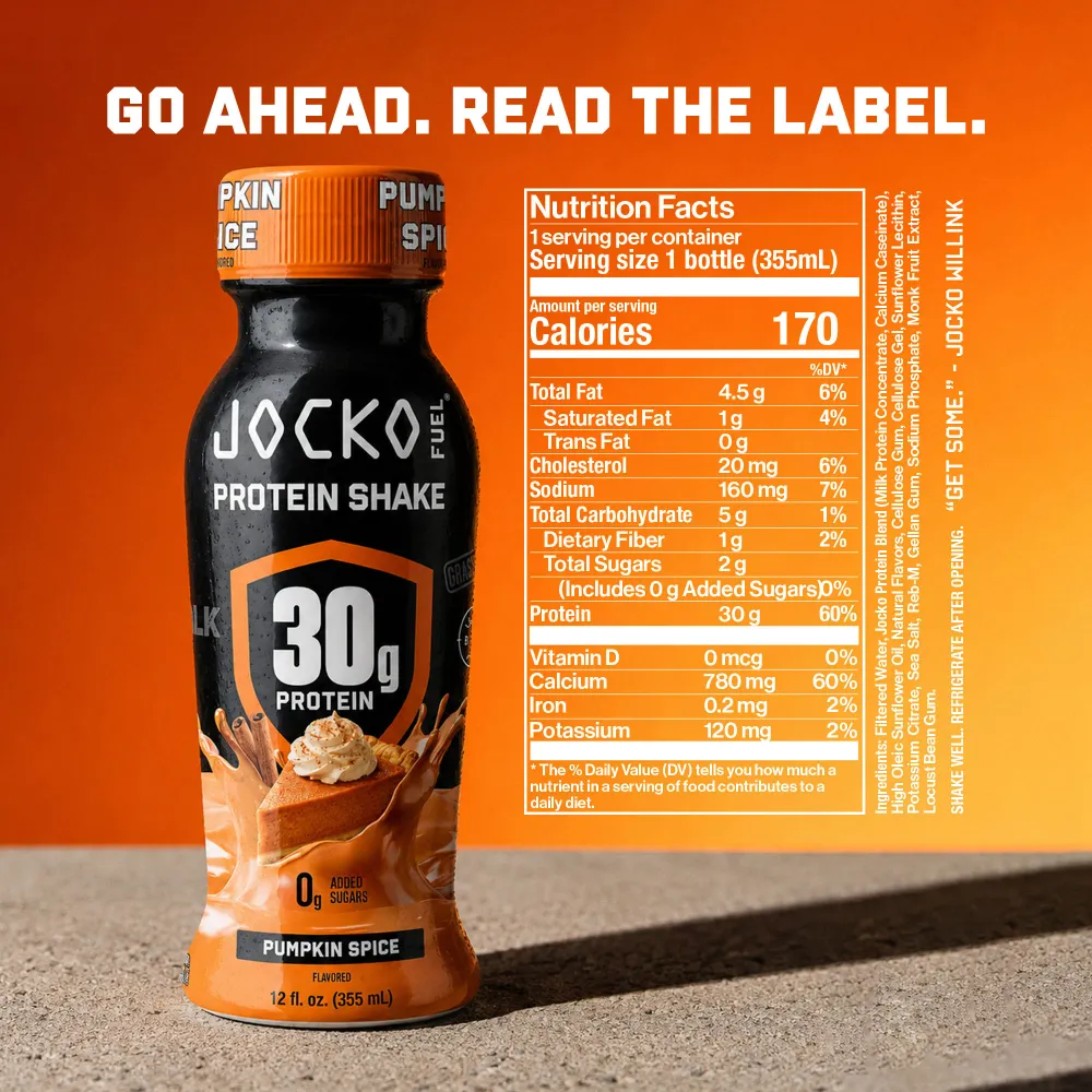 Jocko MOLK Pumpkin Spice Is Here jocko molk pumpkin spice nutrition facts