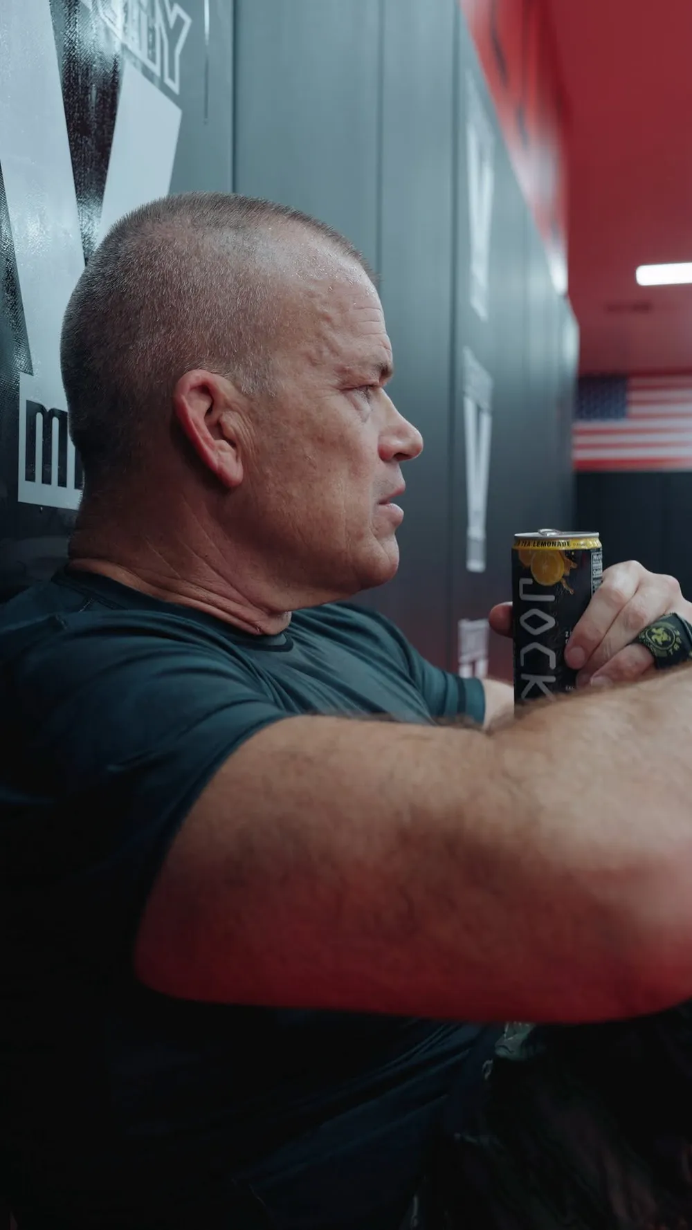 Jocko Willink Drinking New Jocko Fuel Go Energy Drink