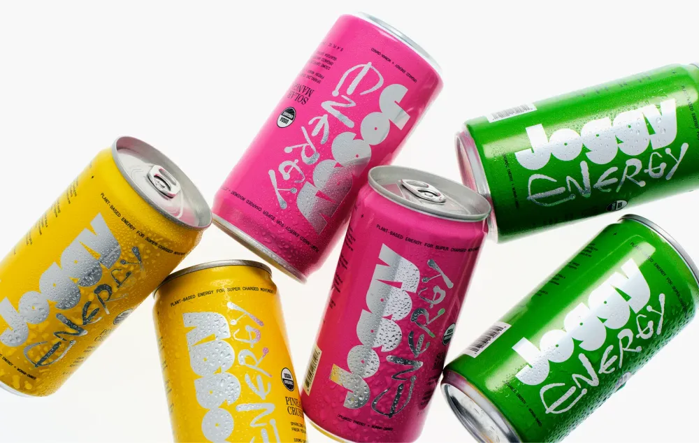 joggy energy drink lineup cans