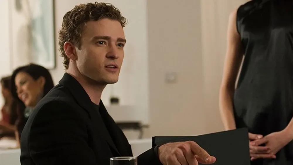 Justin Timberlake as Sean Parker in The Social Network, the 'Drop the The' scene