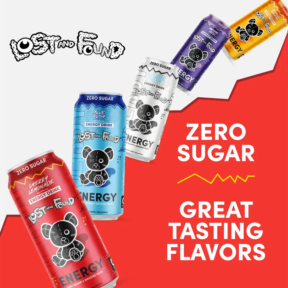 Lost and Found Energy Drink key benefits callout