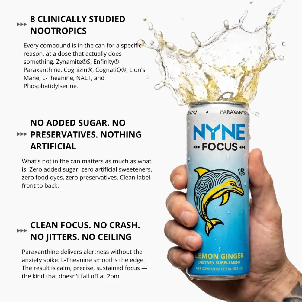 Nyne Focus Lemon Ginger Carousel Product Closeup