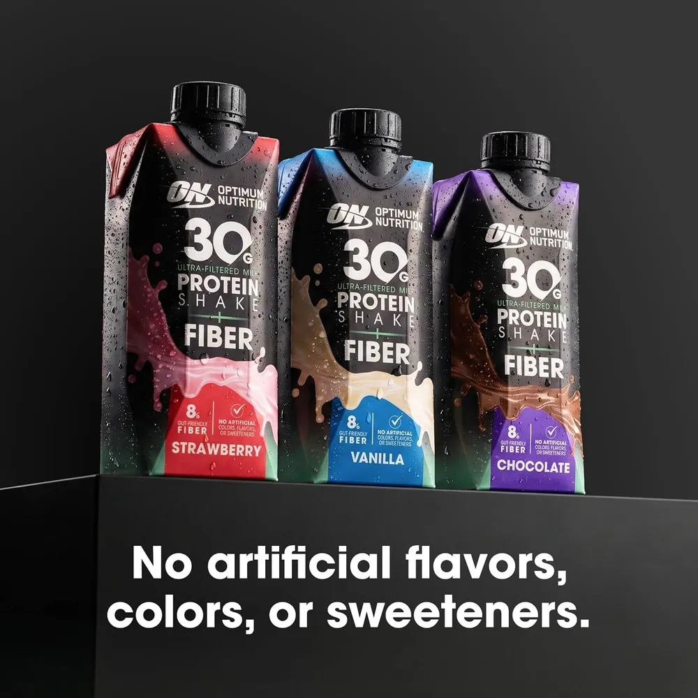 Optimum Nutrition Protein Shake + Fiber RTD optimum nutrition protein shake fiber chocolate amazon 04