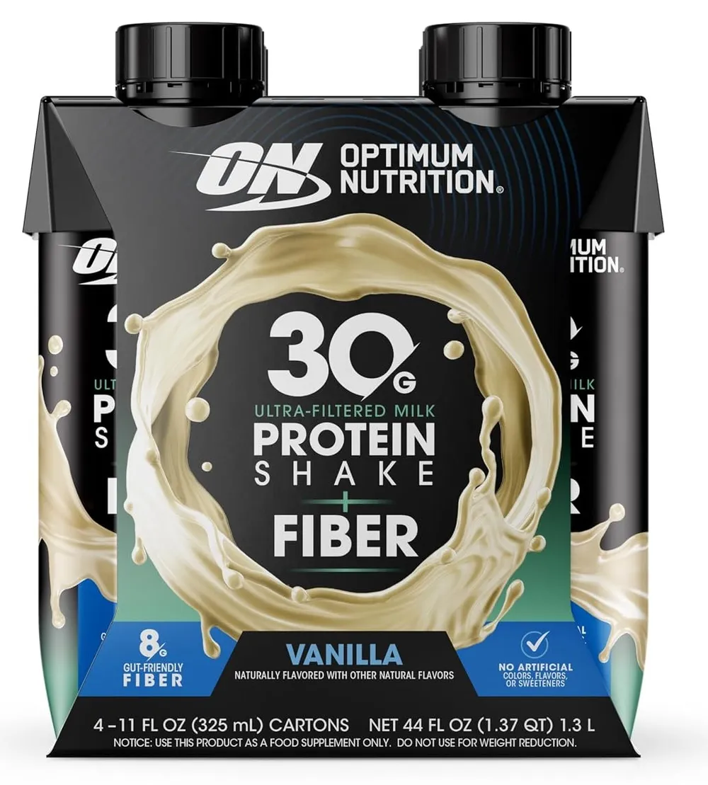Optimum Nutrition Protein Shake + Fiber RTD optimum nutrition protein shake fiber chocolate amazon 08