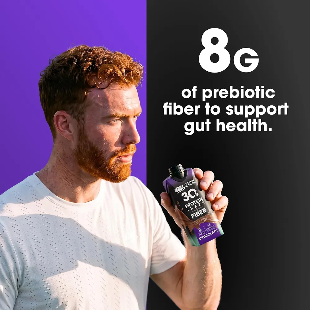 Optimum Nutrition Protein Shake + Fiber RTD optimum nutrition protein shake fiber chocolate amazon 09