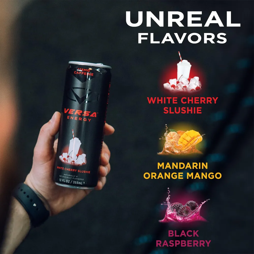 pescience versa energy drink white cherry can