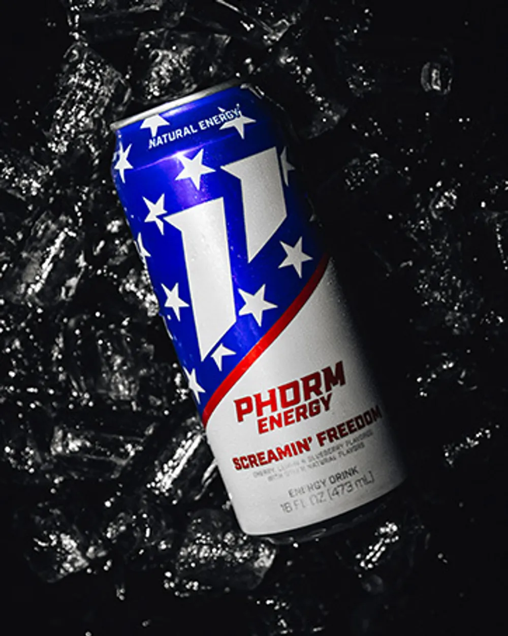 Phorm Energy Screamin' Freedom can, 16 fl oz zero-sugar energy drink