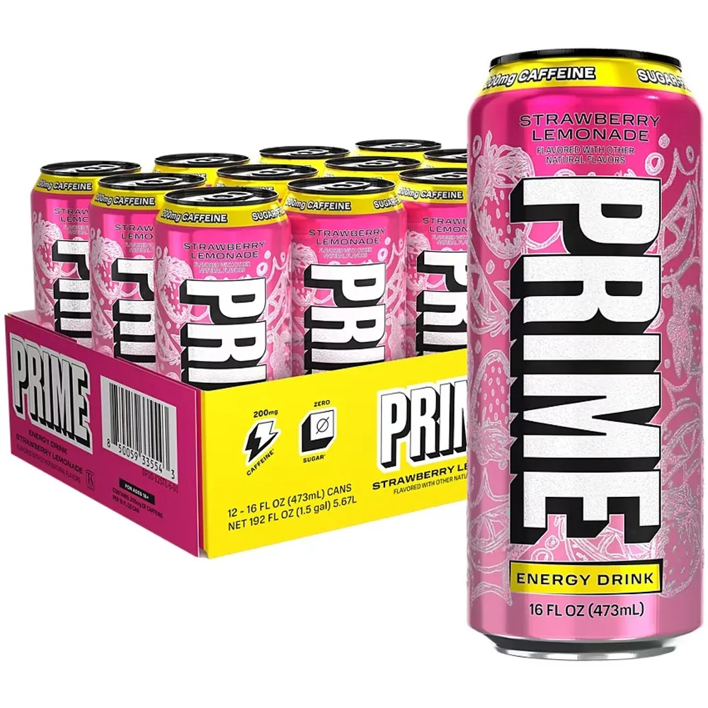 Prime Energy Drink Strawberry Lemonade Case