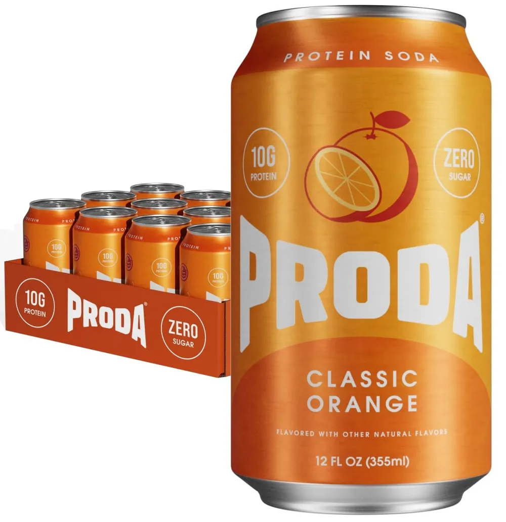 proda protein soda classic orange 12 pack