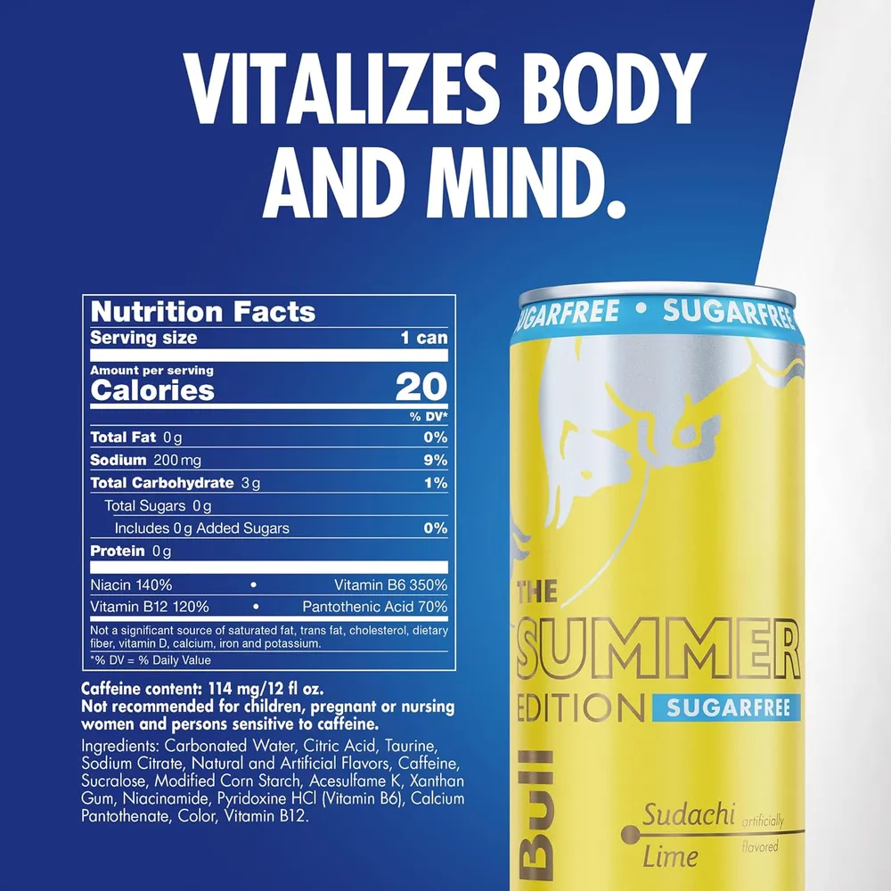 Red Bull Summer Edition Sudachi Lime Ingredients