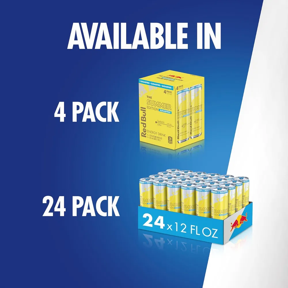 Red Bull Sudachi Lime available pack sizes including 4-pack and 24-pack
