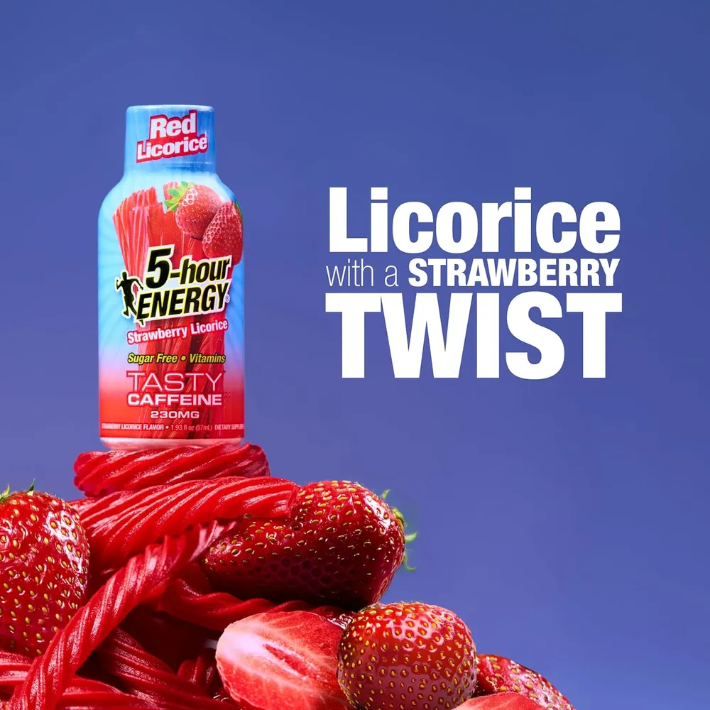 Red Licorice 5 Hour Energy Extra Strength Square