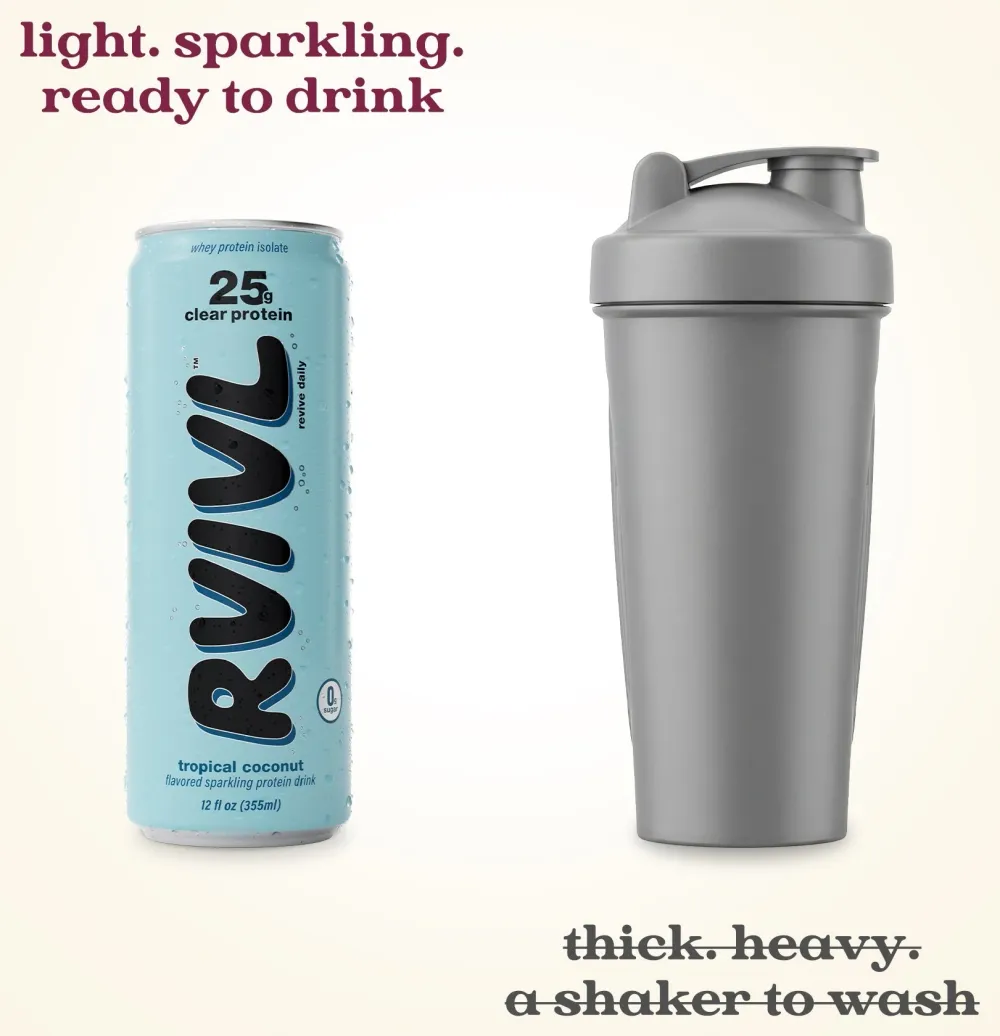 rvivl protein drink vs shaker