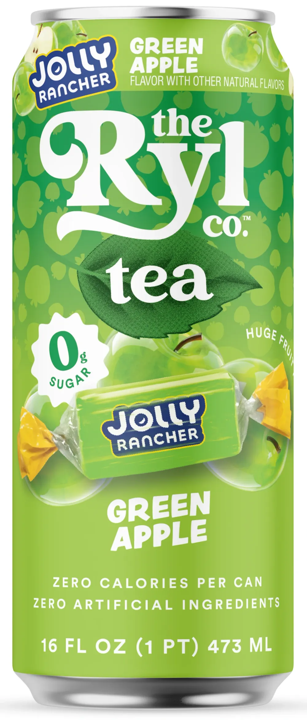 Ryl Iced Tea with Benefits ryl jolly rancher green apple iced tea can front
