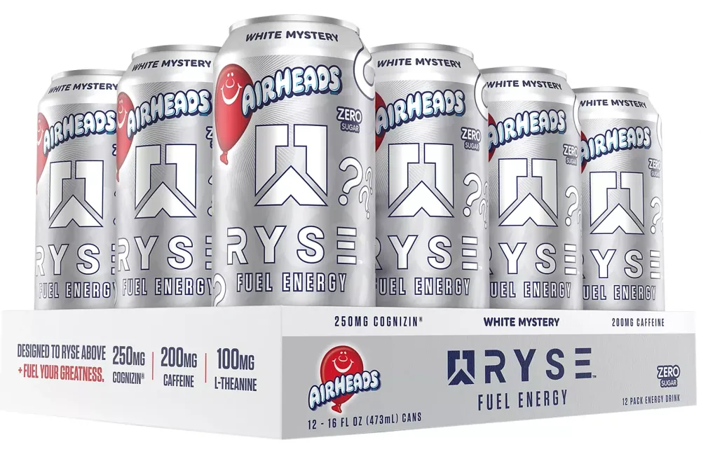 Ryse Fuel Energy Drink Airheads White Mystery 12 Pack