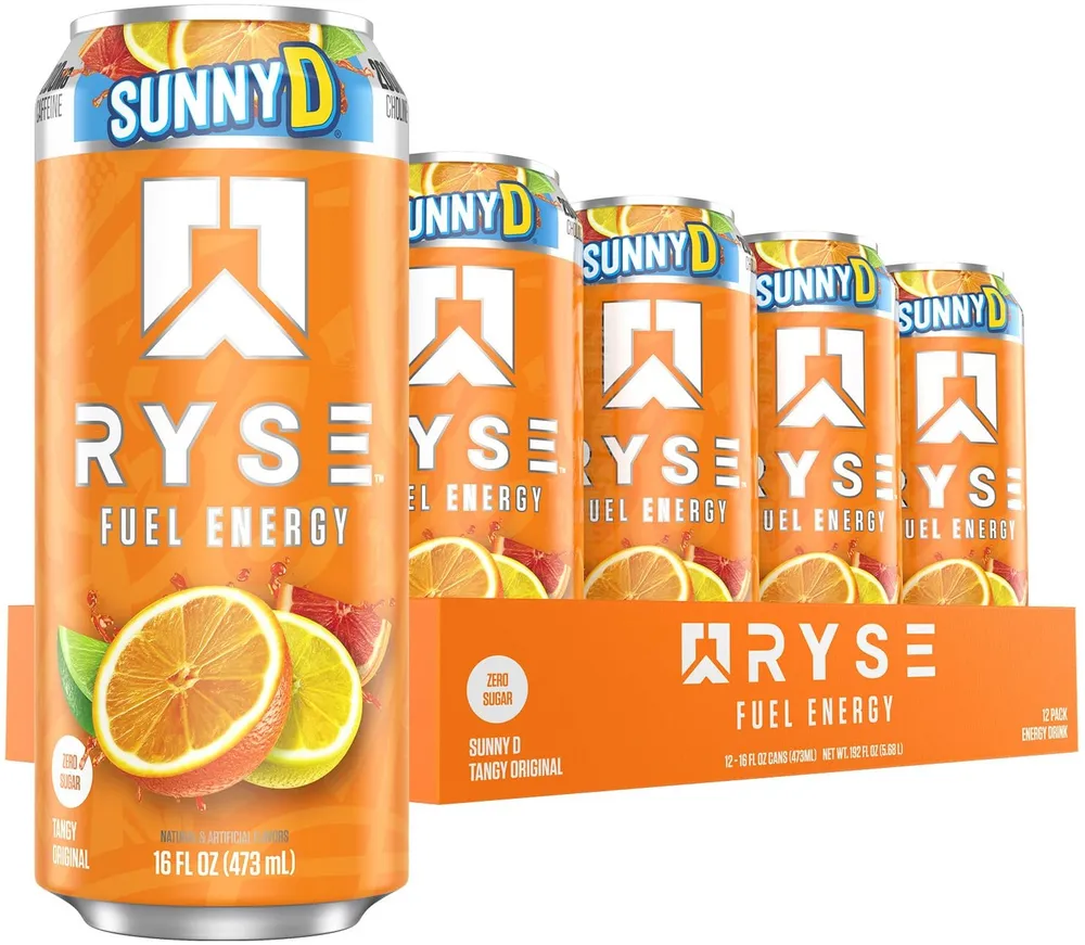 RYSE Fuel Energy Drink SunnyD flavor can