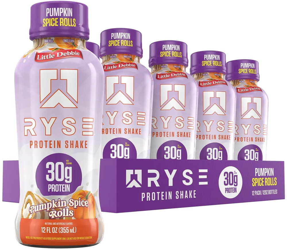 ryse protein shake rtd pumpkin spice rolls pack front