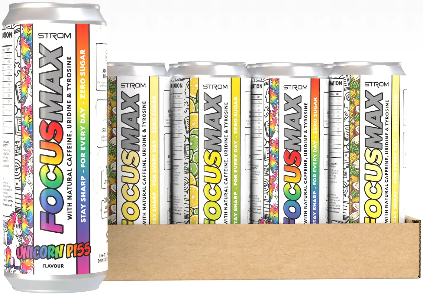Case of 12 Strom Focusmax 330ml cans
