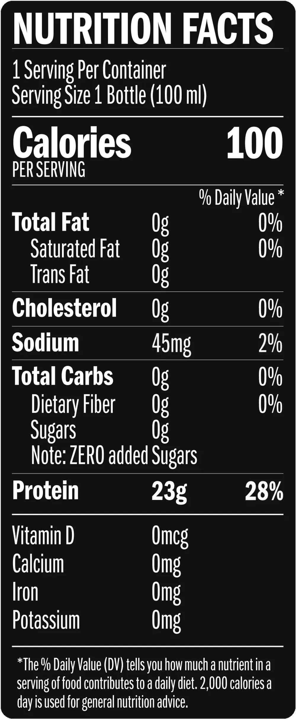 vktry protein shot official label