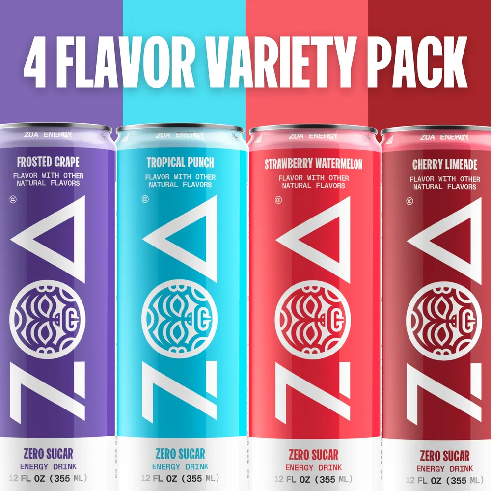 ZOA Energy Drink zoa energy electrolytes variety pack