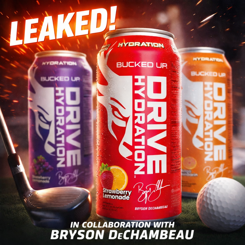 Bucked Up Drive Hydration: First Look at Bryson DeChambeau's Collab
