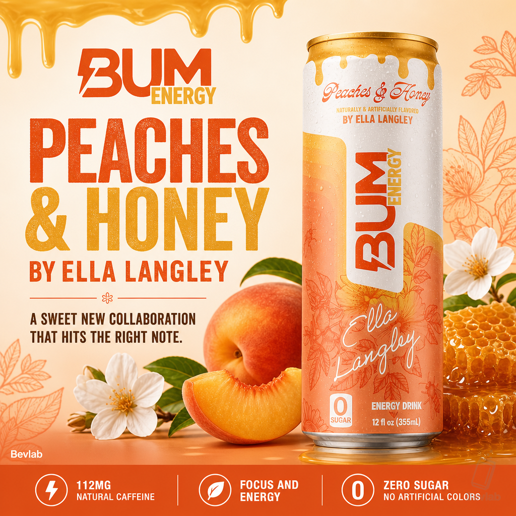 Bum Energy Energy Drink — Peaches and Honey by Ella Langley