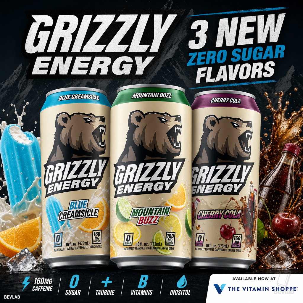 Grizzly Energy Drops Three New Flavors at The Vitamin Shoppe