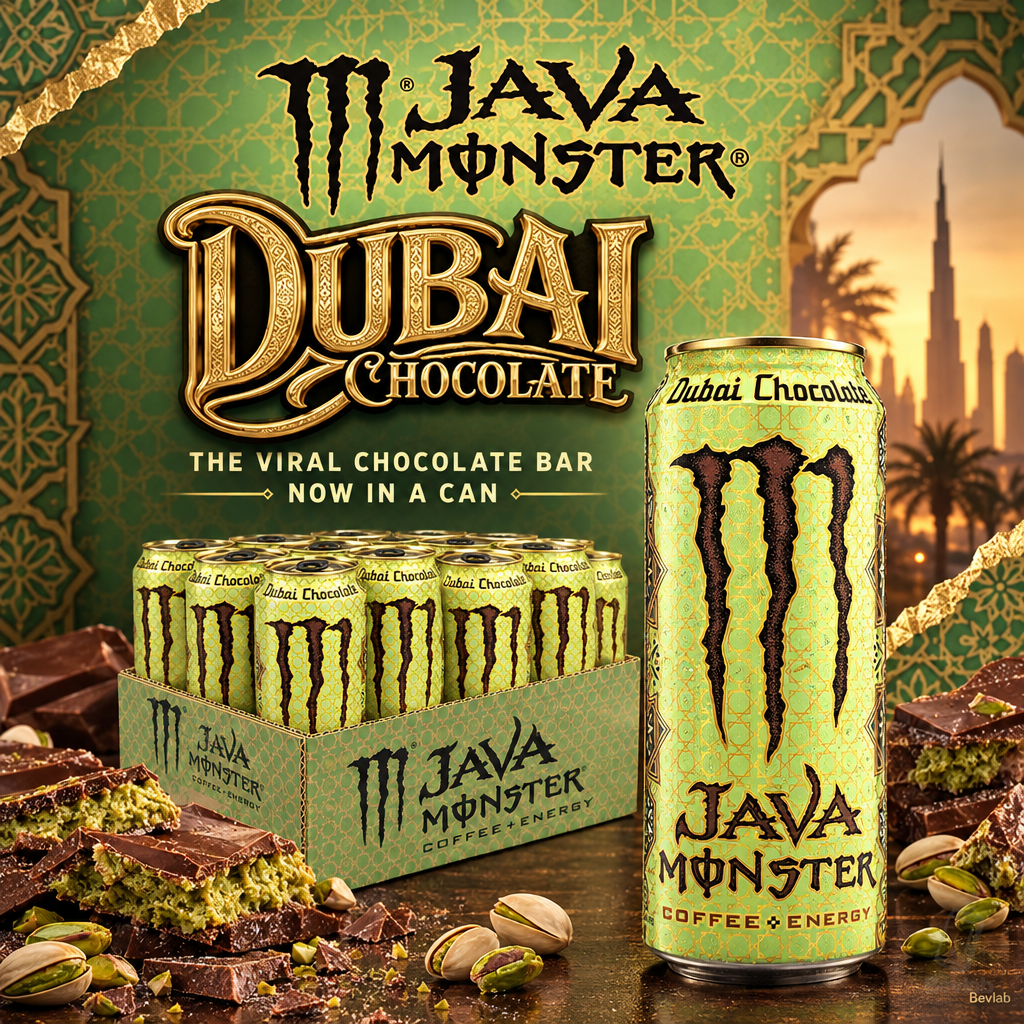 Java Monster Dubai Chocolate Brings the Viral Candy Bar to a Can