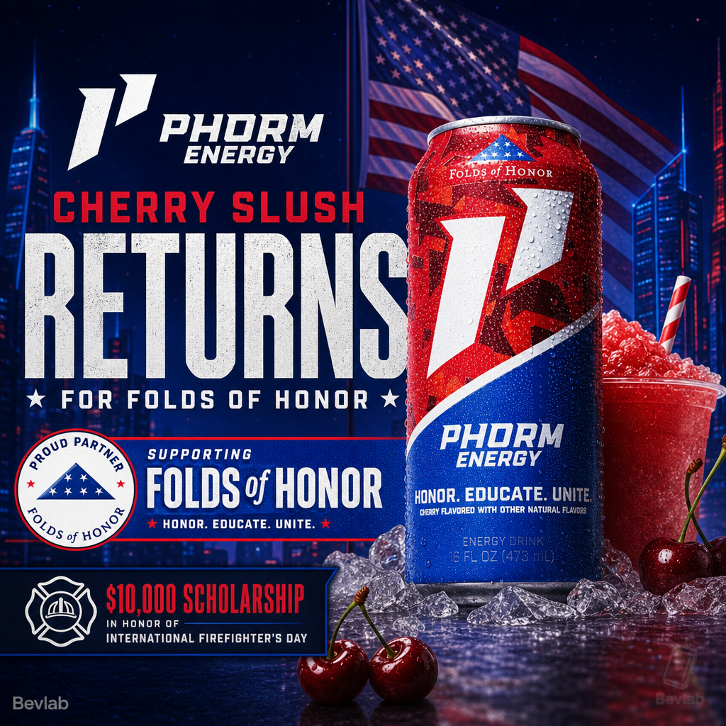 Phorm Energy Cherry Slush Returns for Folds of Honor