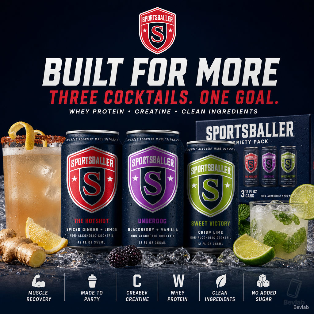 Sportsballer's RTD Cocktail Trio Brings Creatine to the Can