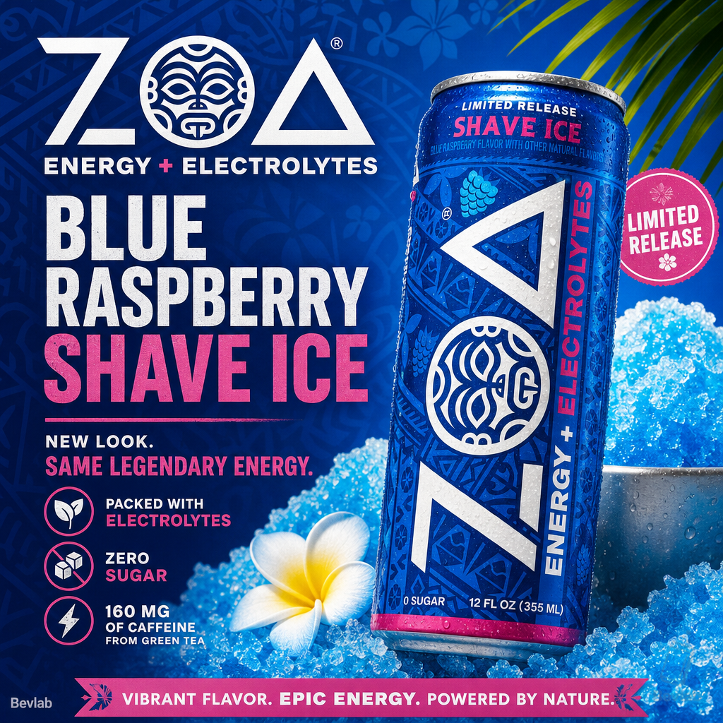 ZOA Blue Raspberry Shave Ice Tests New Electrolyte Branding